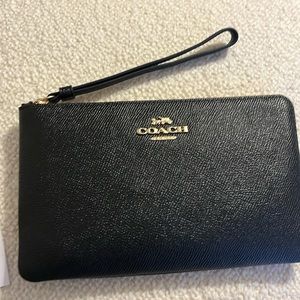 Coach black wristlet